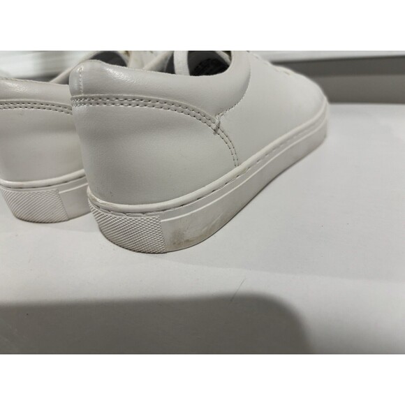 J CREW SZ 8 Classic "Road Trip" Front Logo White Canvas Low Lace-Up Sneakers - Picture 5 of 7